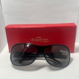 BROOKS B - 721 500381 GLOSS BLACK FRAME & TEMPLES CLEAR LENSES